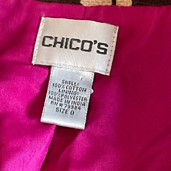 Chico’s Floral Coat Jacket With Beading Sz 0 XS - Picture 3 of 4